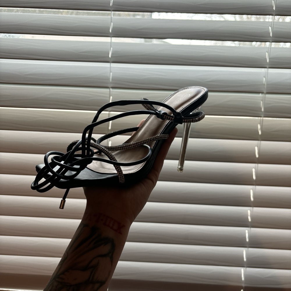 Elegant Black Strappy Heels